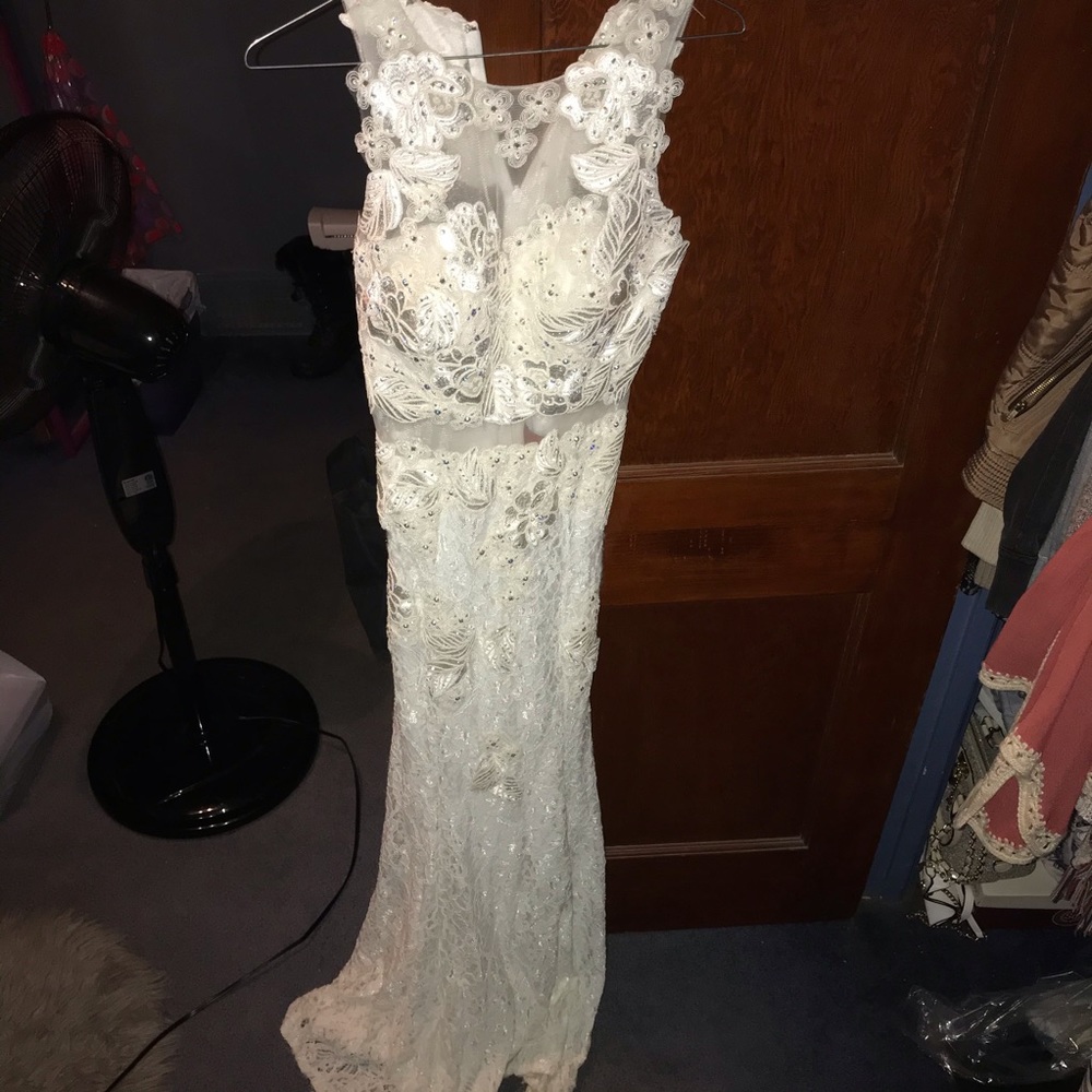 White prom dress